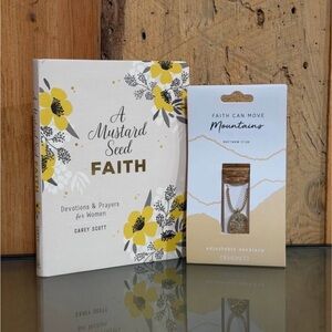 Mustard Seed Faith Devotional Book and Necklace Set